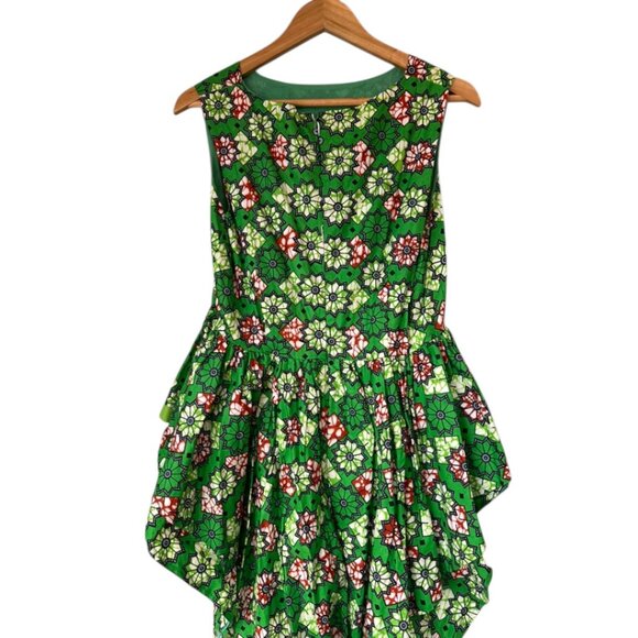 Binta Real Wax African Print Peplum Hi-Low Top | Size 2XL | New - Picture 6 of 10